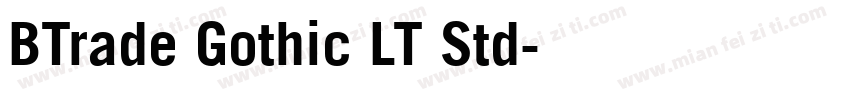 BTrade Gothic LT Std字体转换